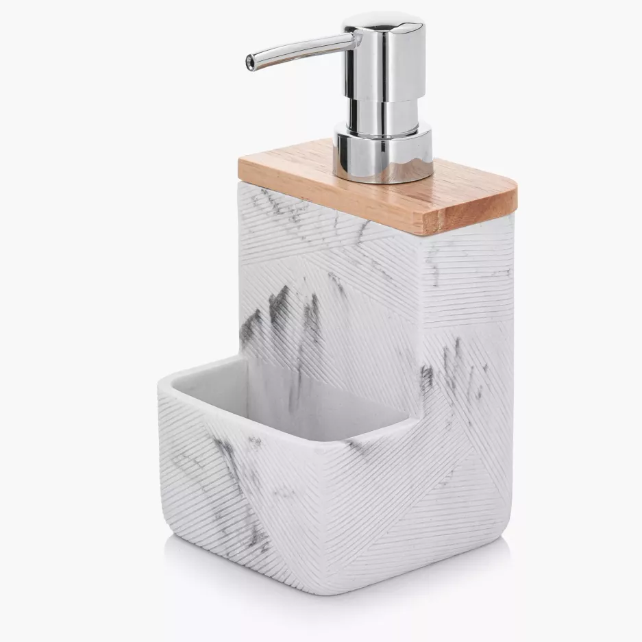Dozownik do płynu do naczyń DUKA MODERN 200 ml biały szary