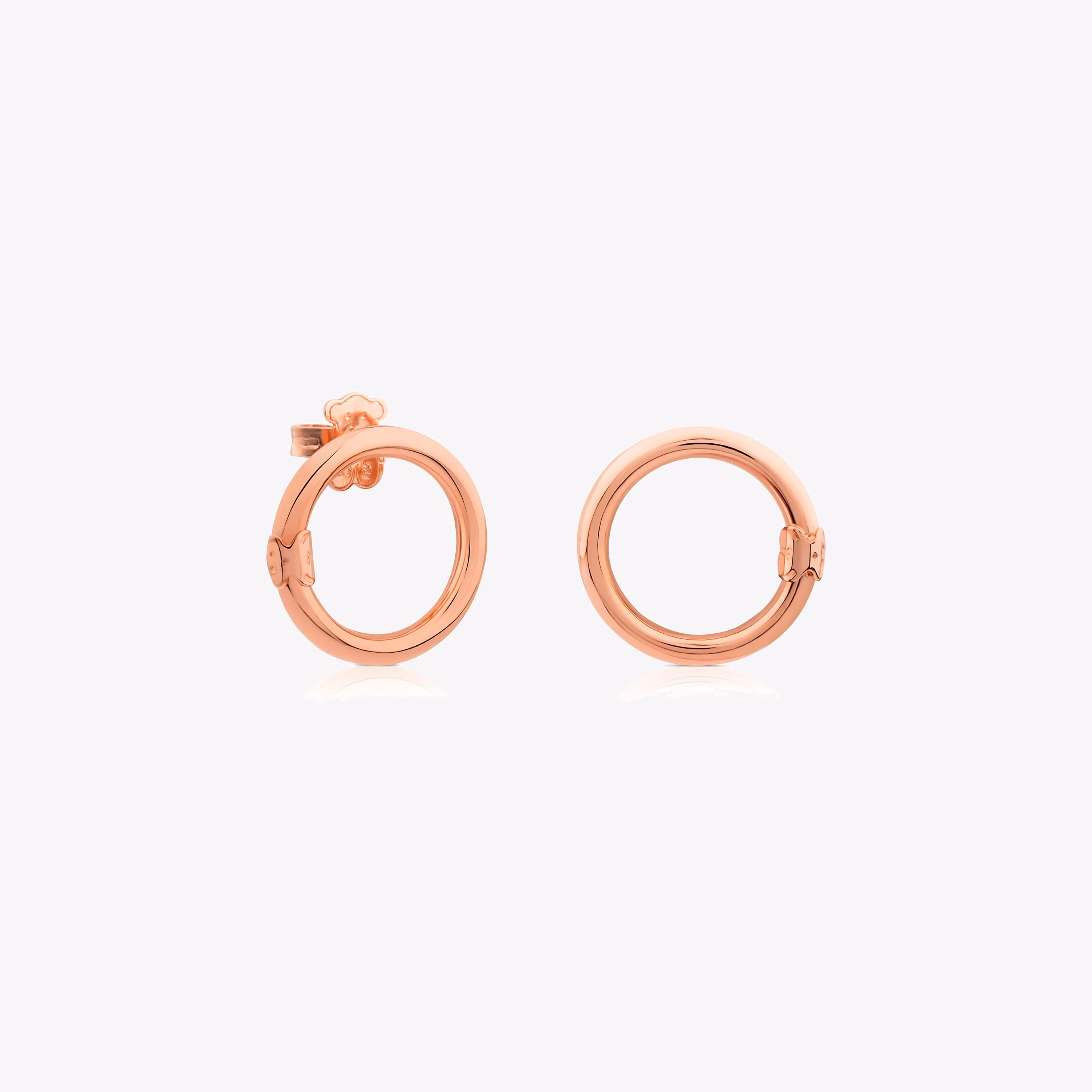 Pendientes medianos con baño de oro 18 kt sobre plata Hold