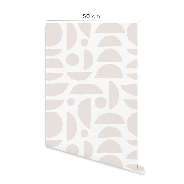 Papier peint adhésif clair de lune ivoire en vinyle lavable et amovible - 1 rouleau 50x300 cm - Decochic