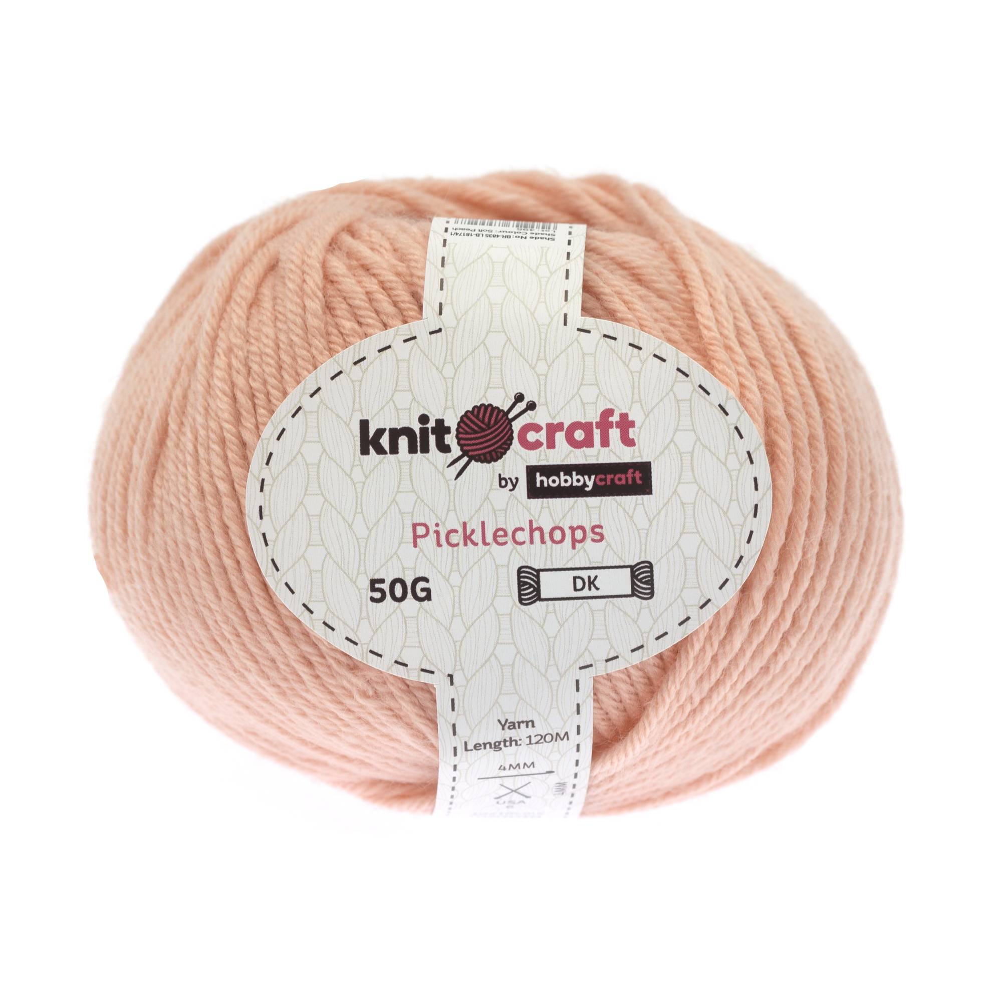 Knitcraft Soft Peach Picklechops DK Yarn 50g