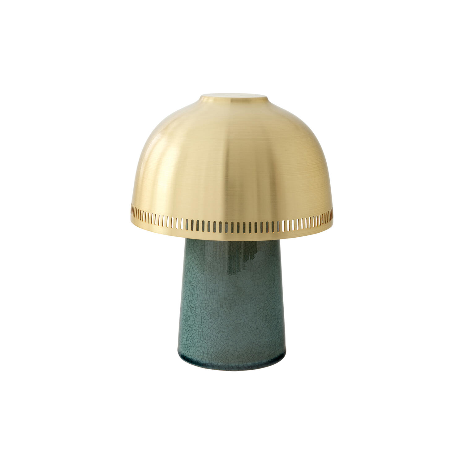 Raku SH8 transportabel bordlampe, blue green/brass