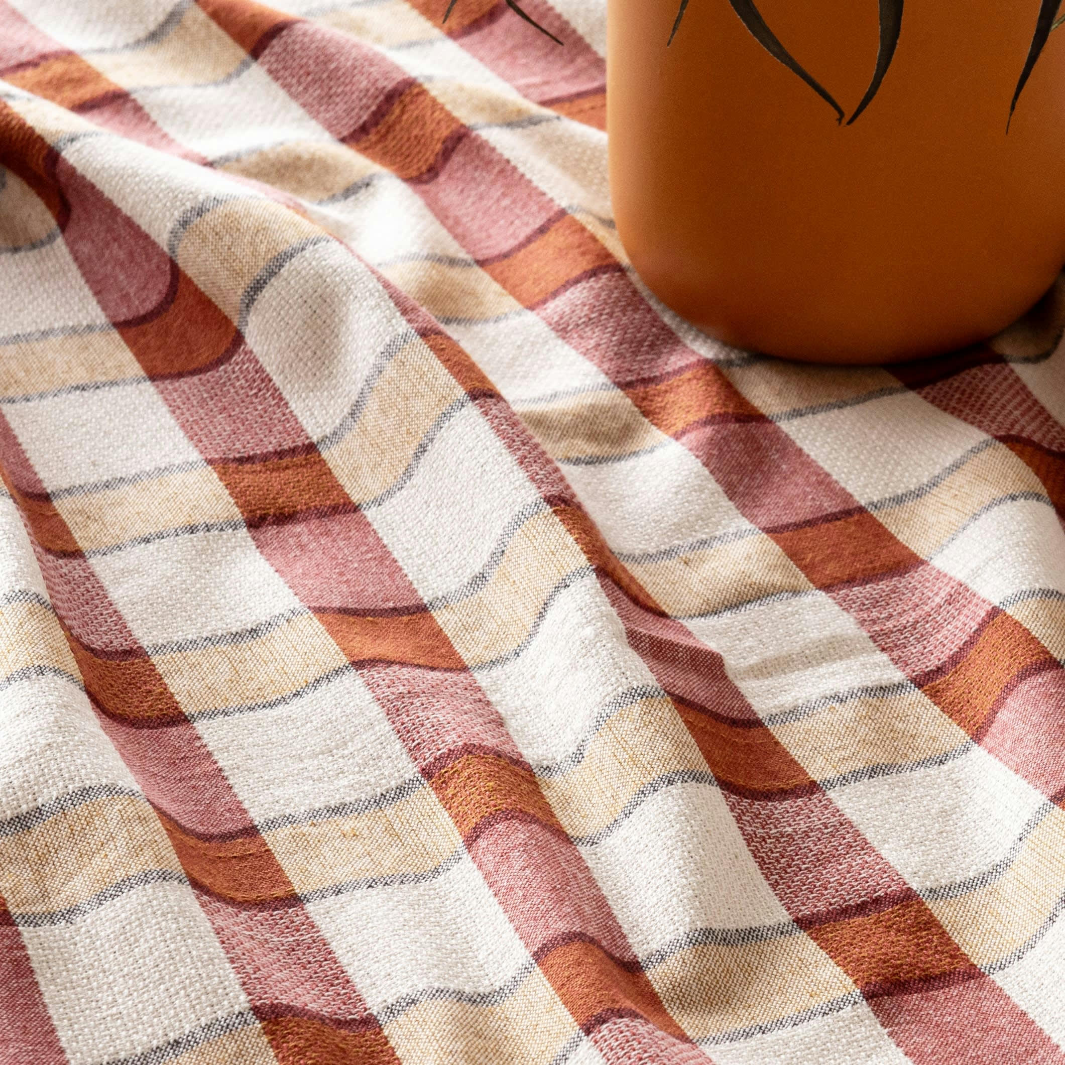 DORRIN - Nappe tissé jacquard en coton biologique motifs graphiques 150x250