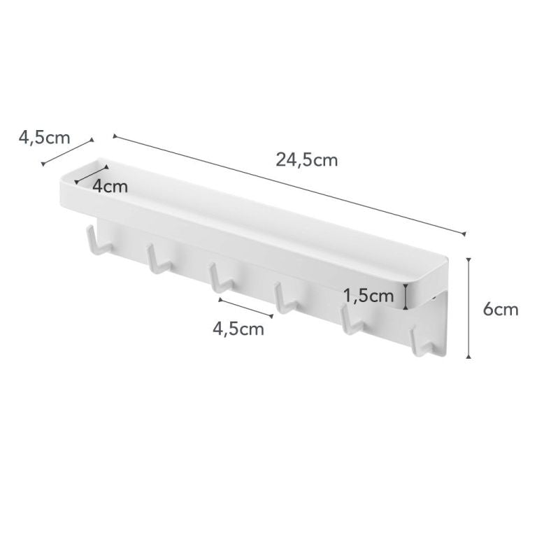Yamazaki Magnetisch Sleutelrekje - Smart - Wit
