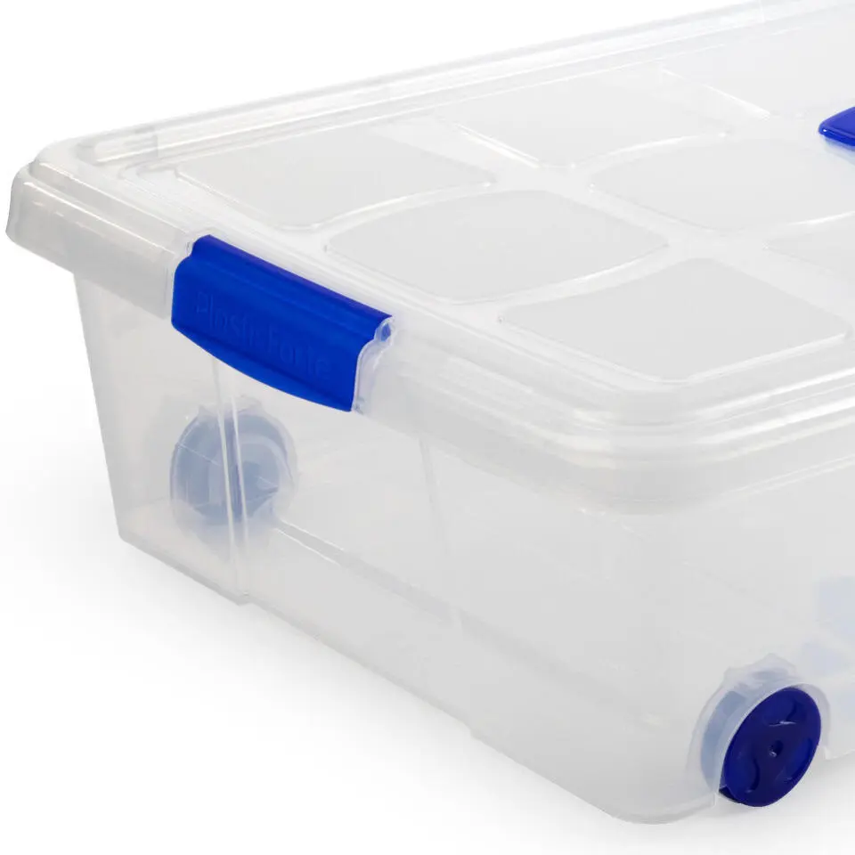 Plasticforte Opslagbak met deksel - 1x - 31L - 62 x 45 x 18 cm