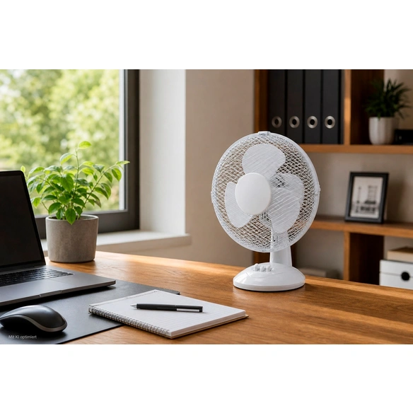 Tischventilator, 25 W, Ø: 23 cm, 2 Stufen, oszillierend