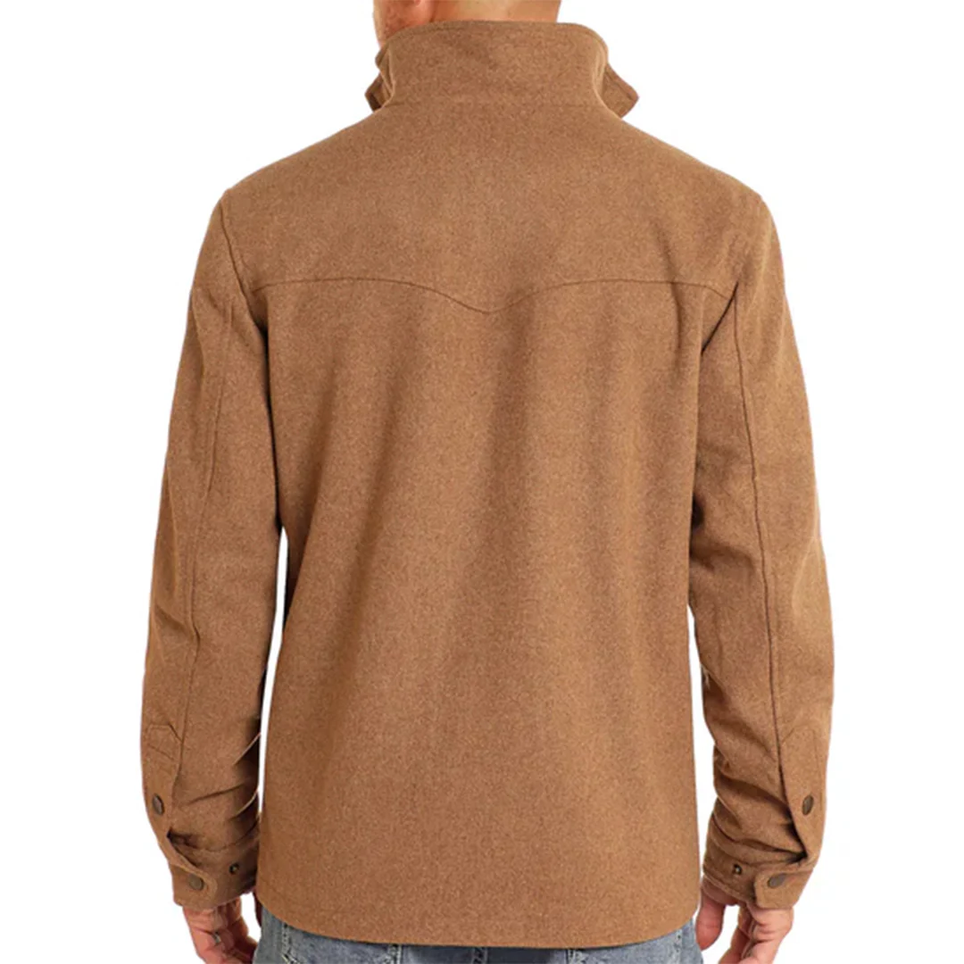 Мужское шерстяное пальто цвета верблюжьей шерсти от Powder River Outfitters