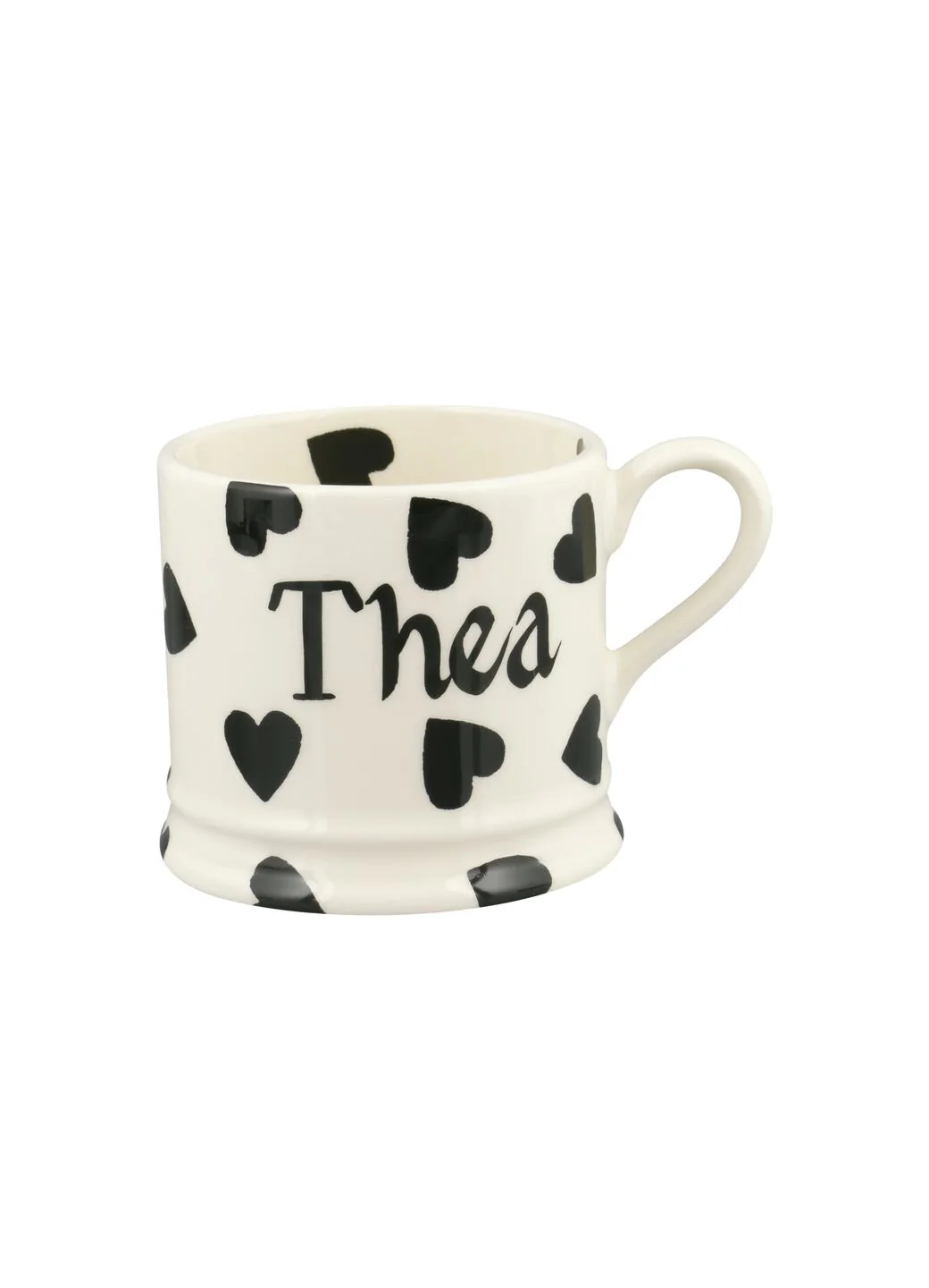 Personalised Black Hearts Small Mug