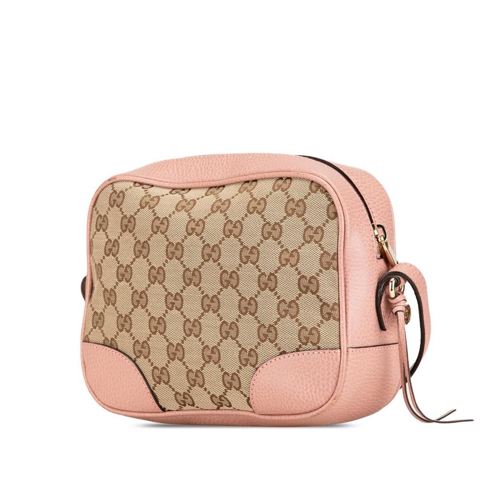 Gucci Preloved GG Marmont Mini Bag Beige Pink Wo - Brown Crossbody Bags