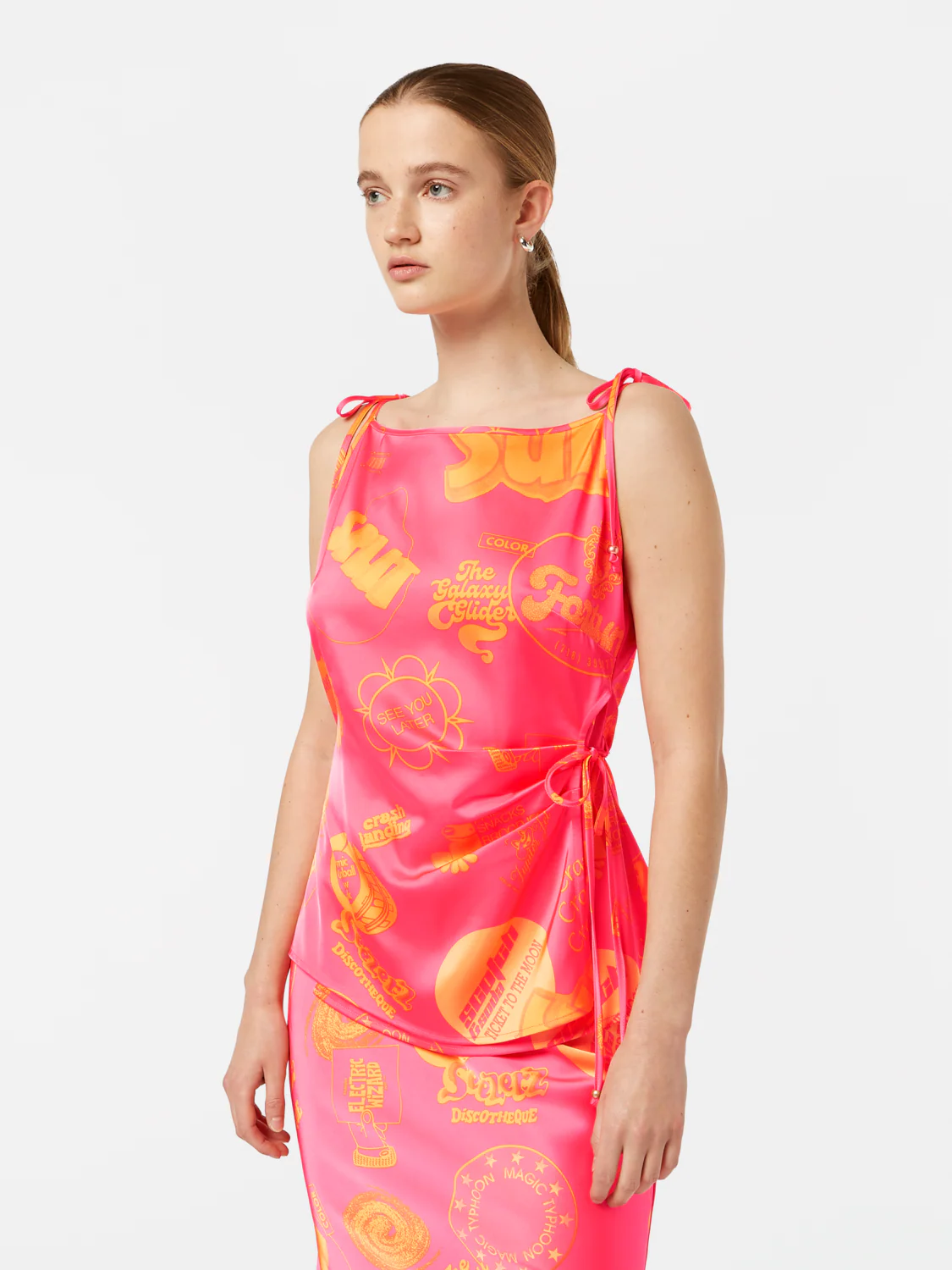 Satin Printed Tank Top