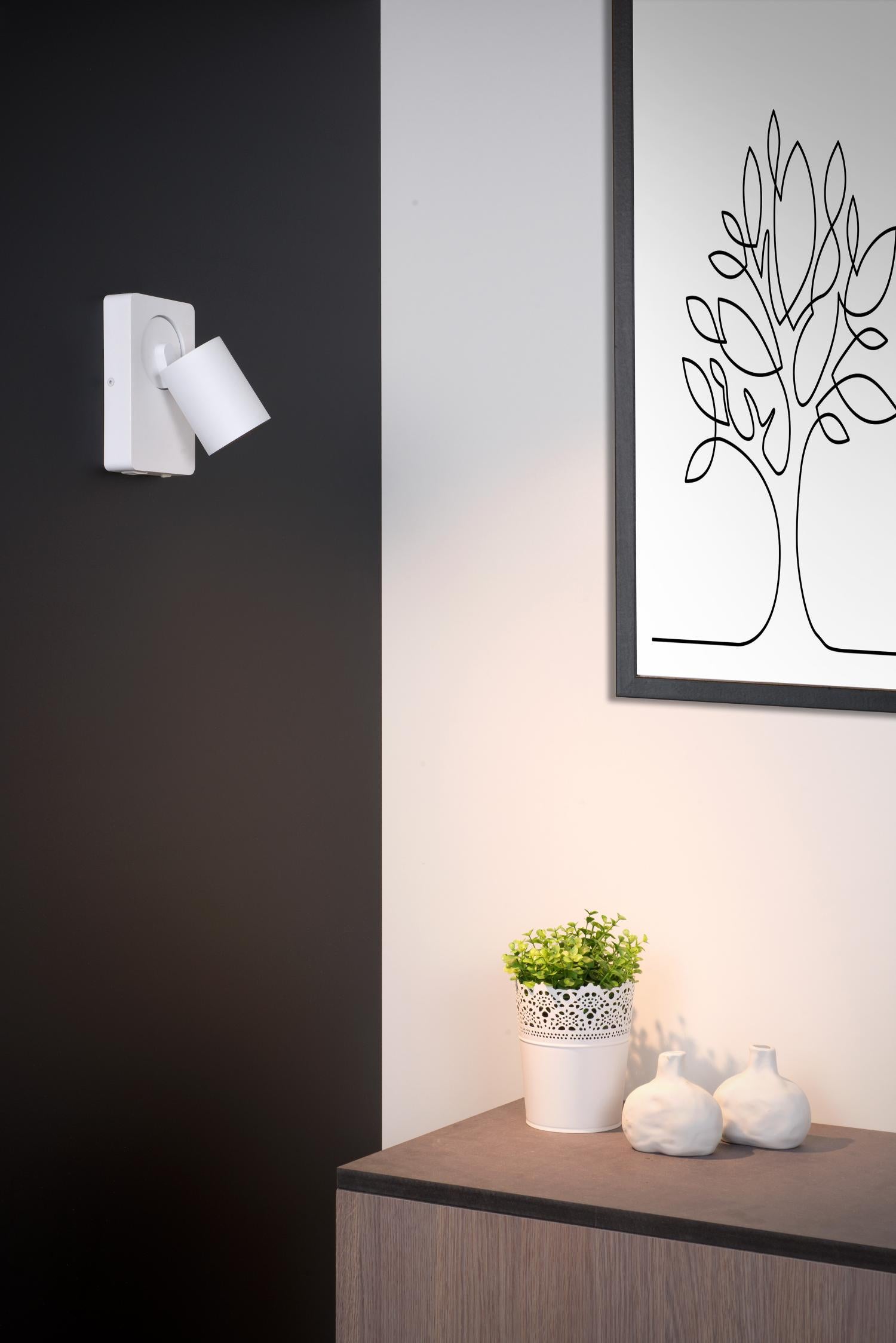 Lucide bedlamp NIGEL - 1xGU10 - Wit