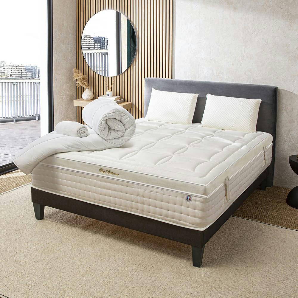 EMPEREUR - Ensemble  160x200  Matelas + Sommier + Accessoires