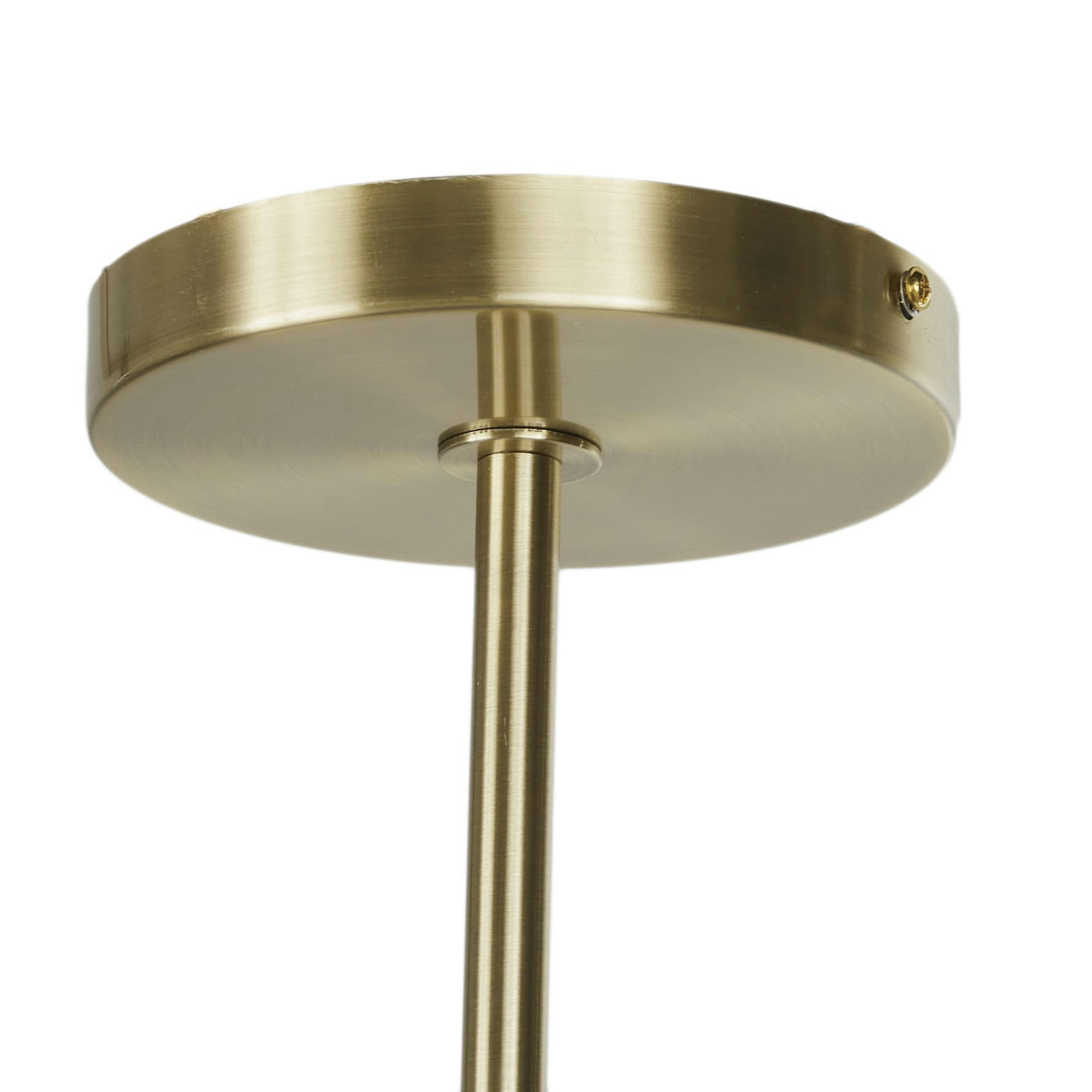 BARBEL - Suspension rampe en métal doré et 5 globes transparents