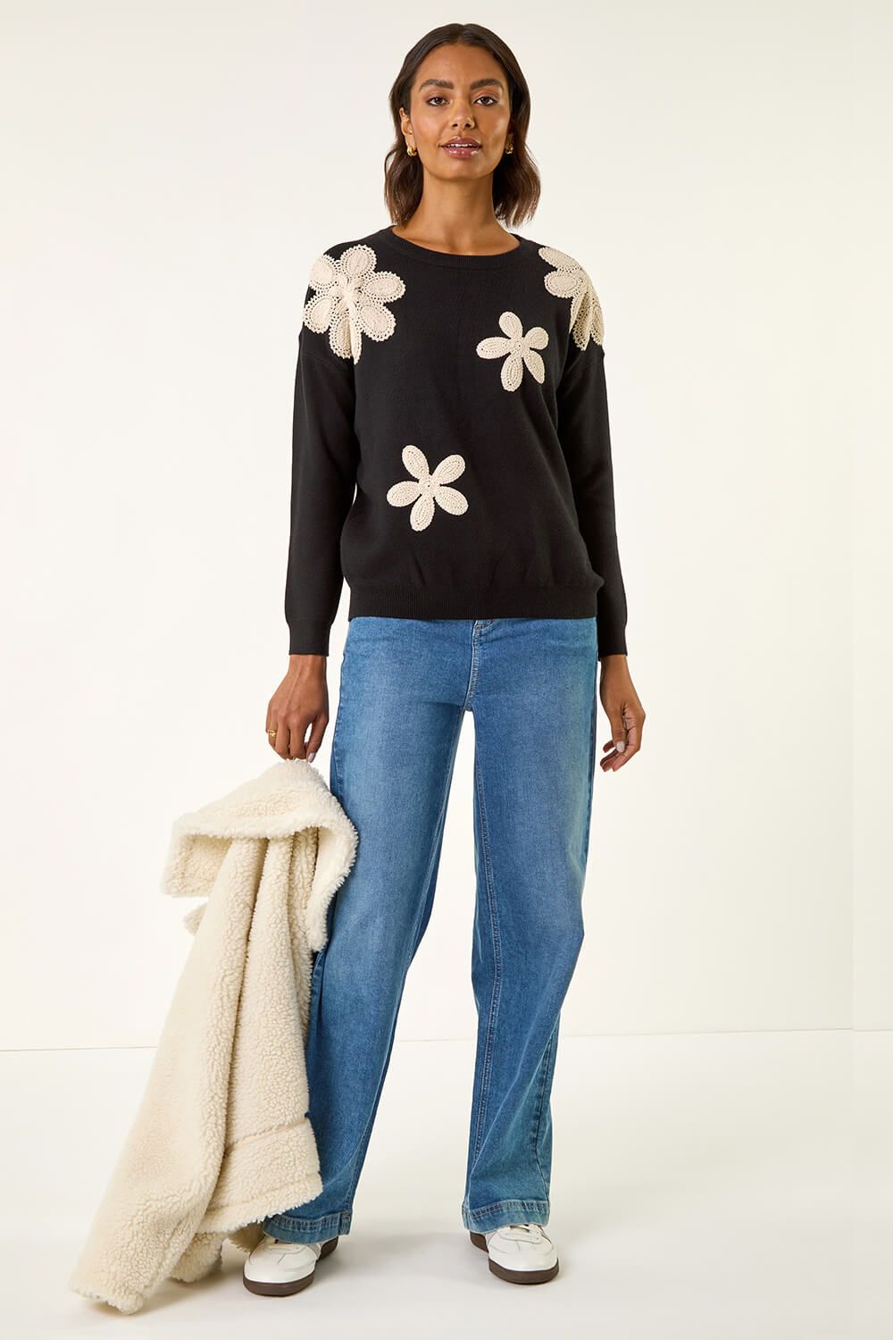 Roman Floral Lace Knit Jumper