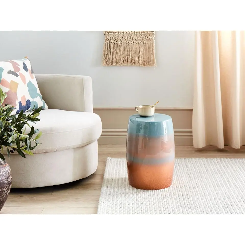 FRAGUITA - Bijzettafel - Goudbruin/Blauw - Ijzer