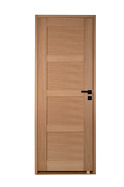 Bloc porte 4 Panneaux CETUS bois chêne européen 2040 x 730 Gauche