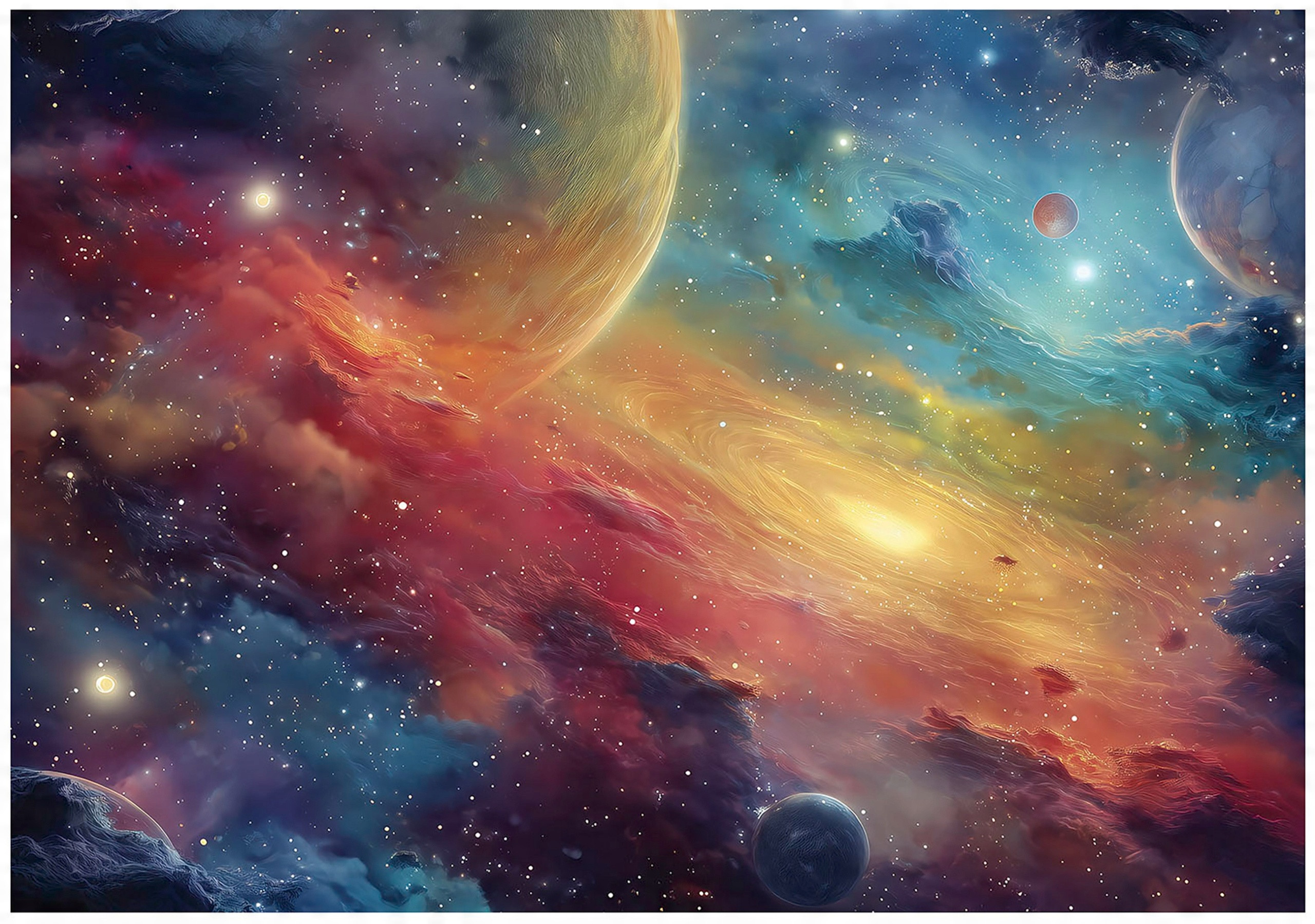 Fototapeta Dla Dzieci Kosmos Planety Tapeta Do Pokoju Dziecięcego 250X175