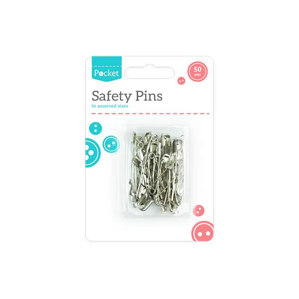 Pocket Safety Pins 50 Pack