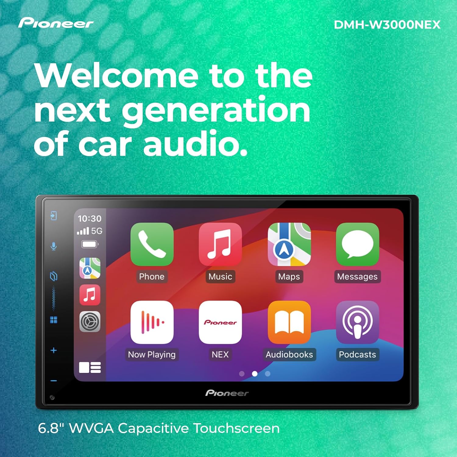 Pioneer DMH-W3000NEX 6.8 Double Din Multimedia Digital Media Receiver  Wireless Apple CarPlay and Android Auto  Bluetooth  Backup Camera Compatible  Touchscreen  One Touch Navigation