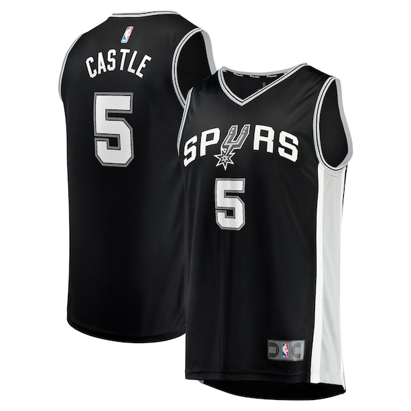 Stephon Castle San Antonio Spurs  Youth 2024 NBA Draft Fast Break Player Jersey - Icon Edition - Black