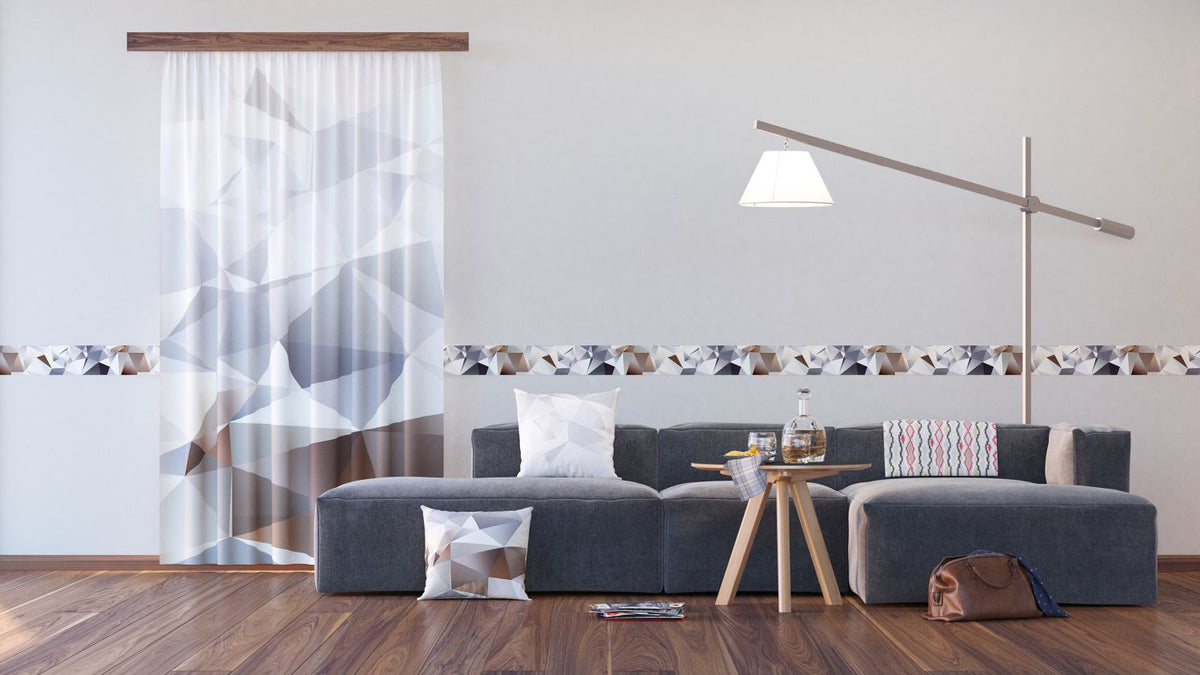 Sanders & Sanders zelfklevende behangrand grafische print grijs 500 x 14 cm 600067
