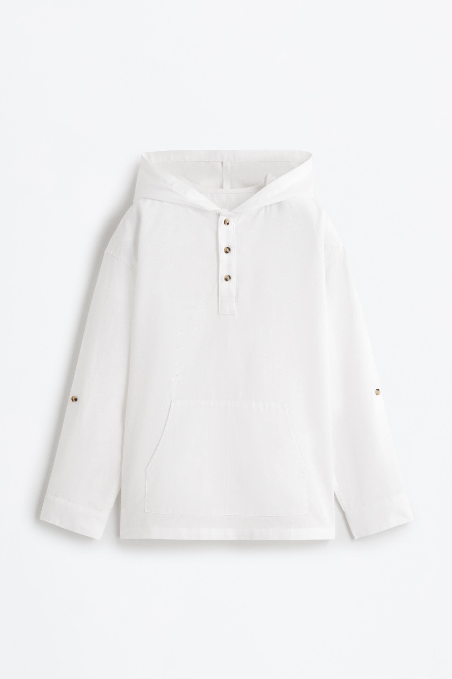 Camisa con capucha lino - algodón