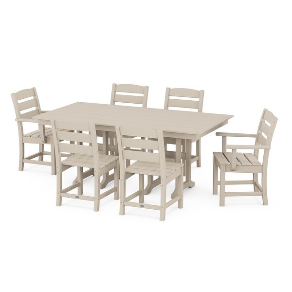Polywood Lakeside 7-piece Farmhouse Outdoor Dining Set