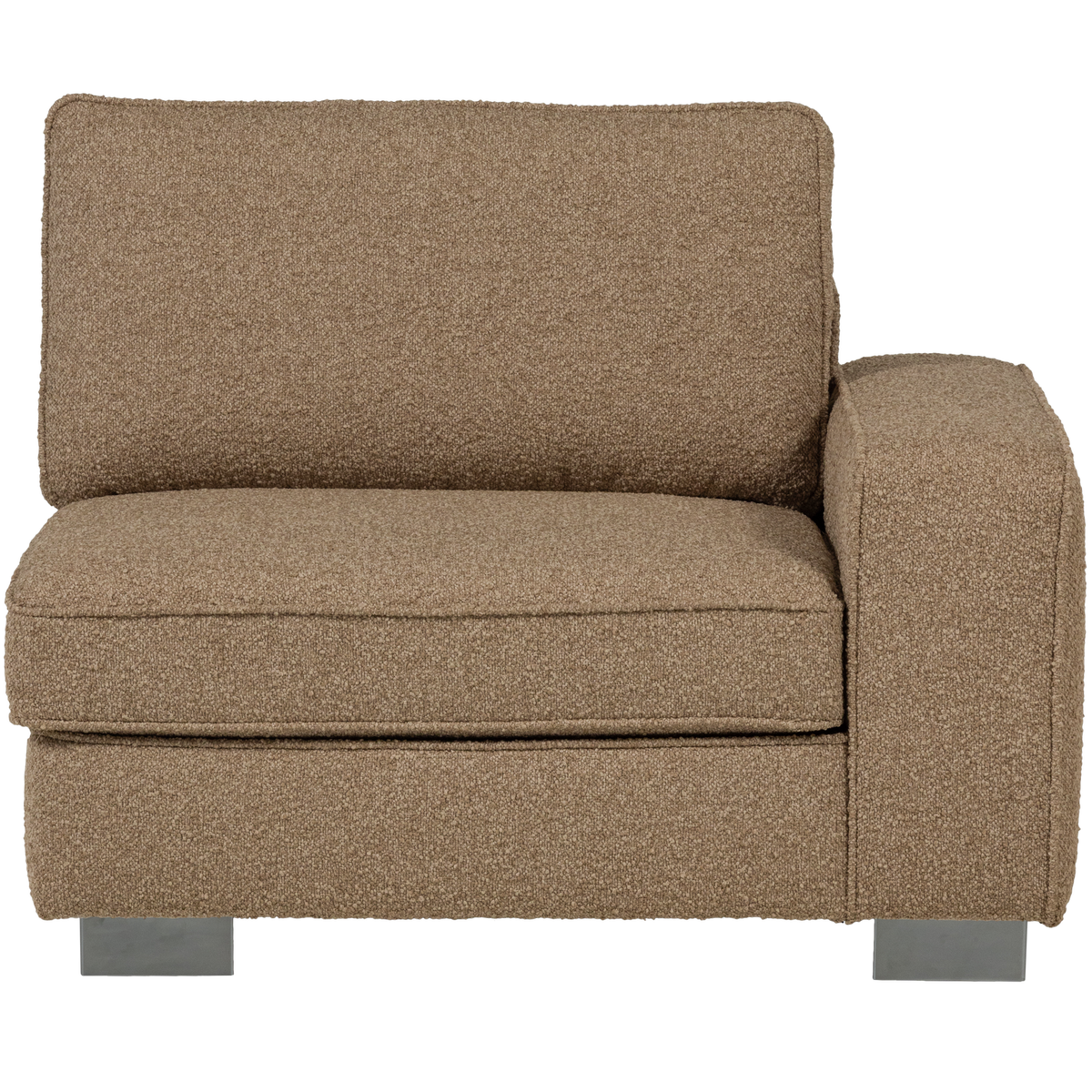 vtwonen element 1-zits met arm rechts Lazy - Bouclé - Bruin