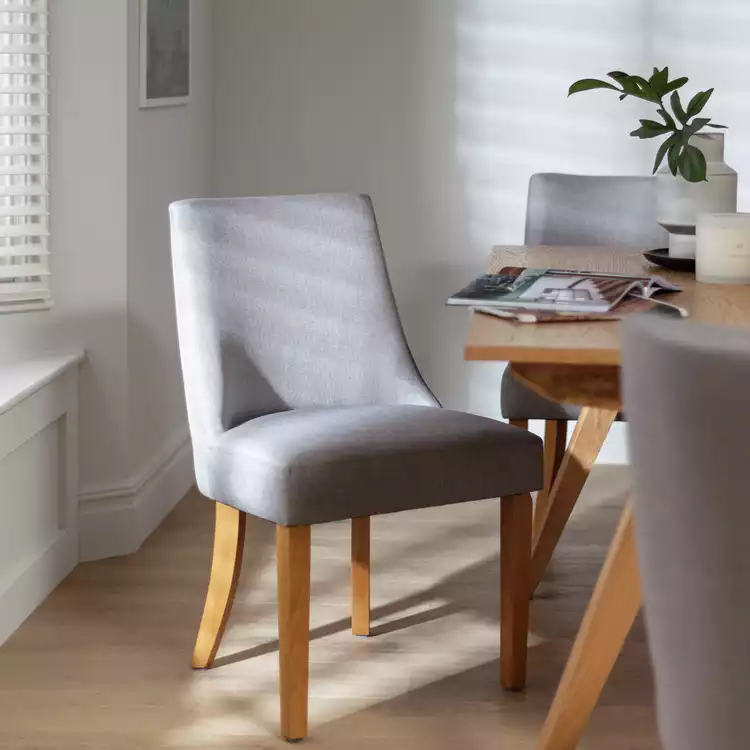 Habitat Alec Pair of Dining Chairs - Grey