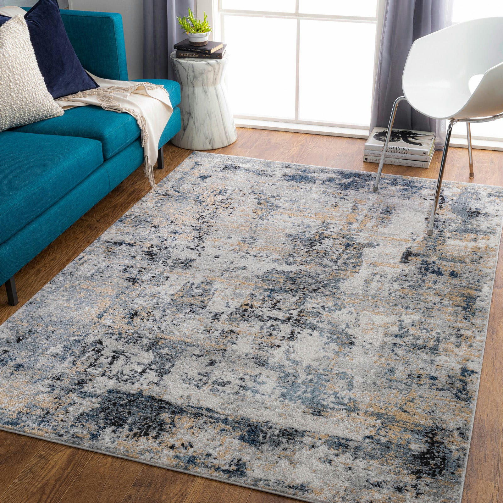 IGA - Tapis Abstrait Moderne Multicolore/Gris 160x220