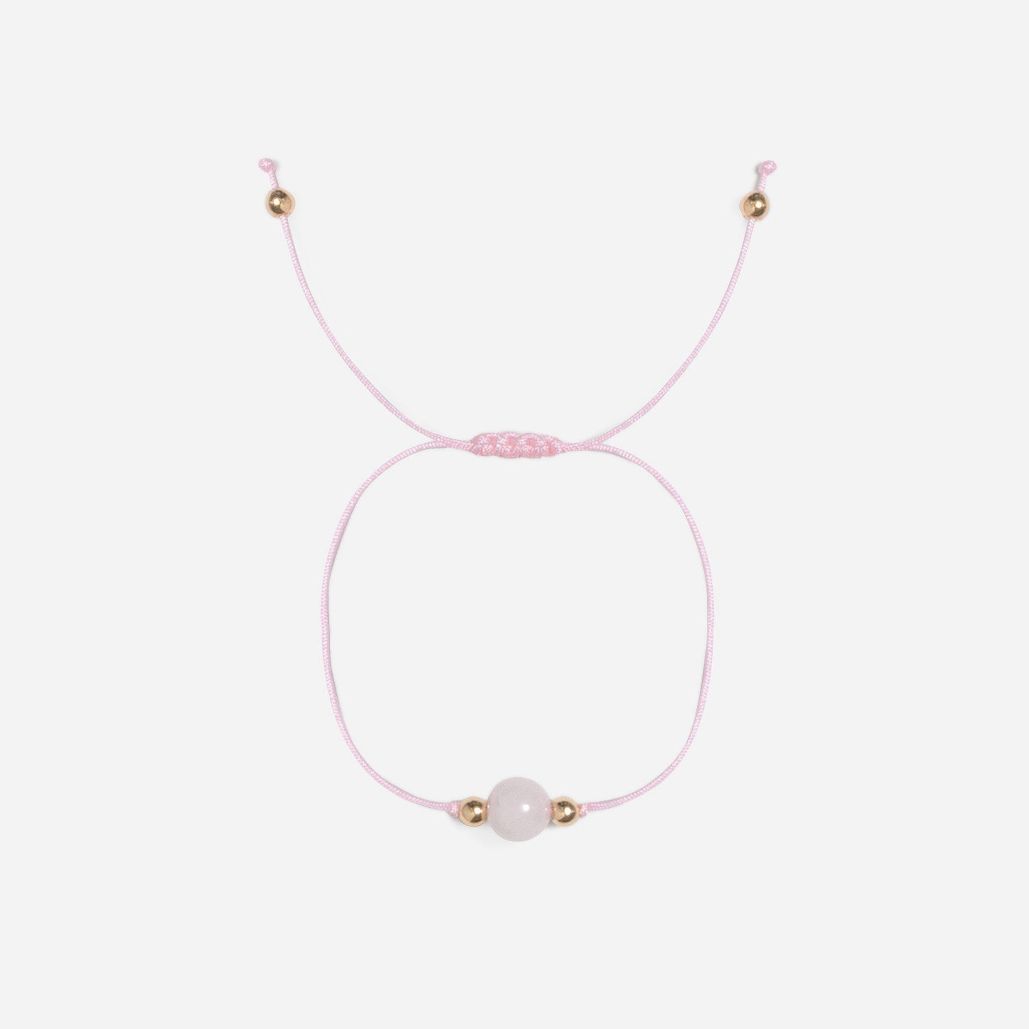Bracelet rose pierre quartz rose