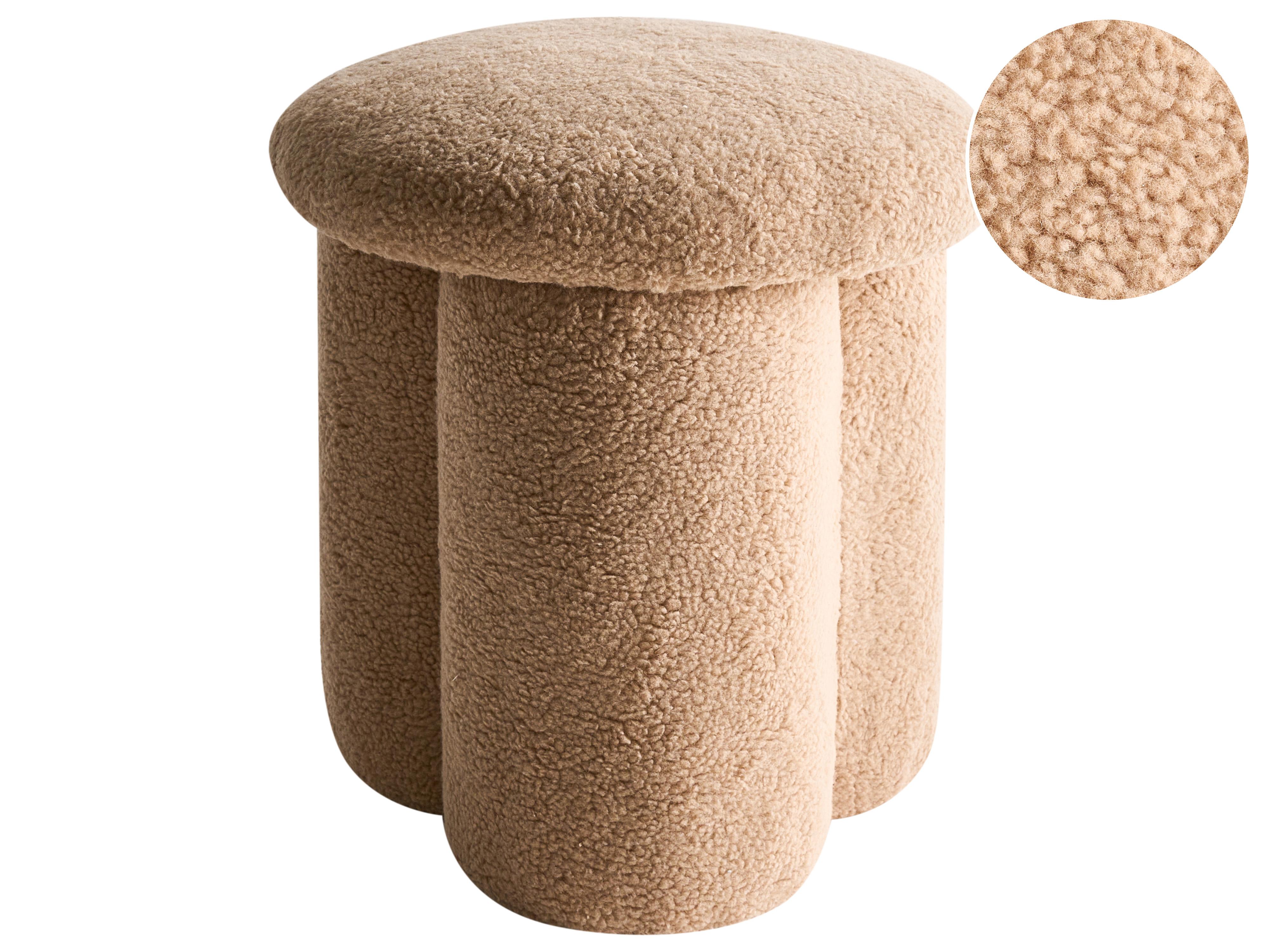 Pouffe CARRINGTON Boucle Beige
