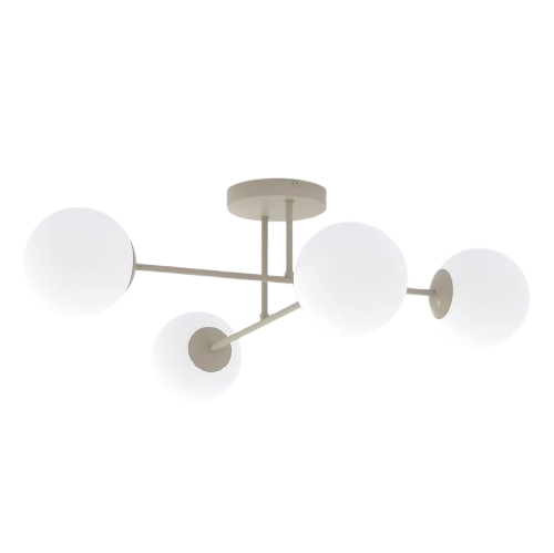 Lampa sufitowa Roma 4xE14 mokka/biały 72 cm