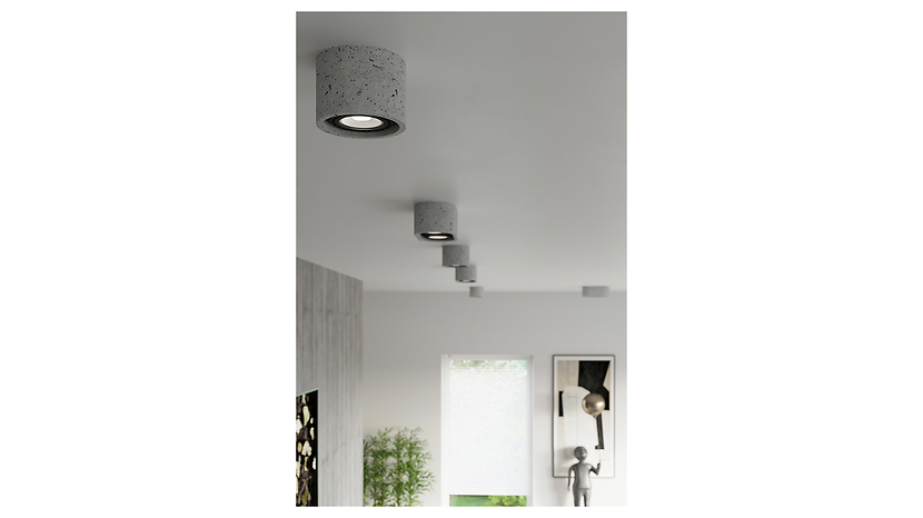 Lampa natynkowa Basic 1 betonowa szara