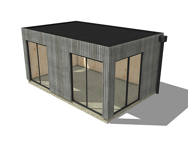 Dépendance jardin sans permis en bois 5,5 x 3,5 x 2,7 m
