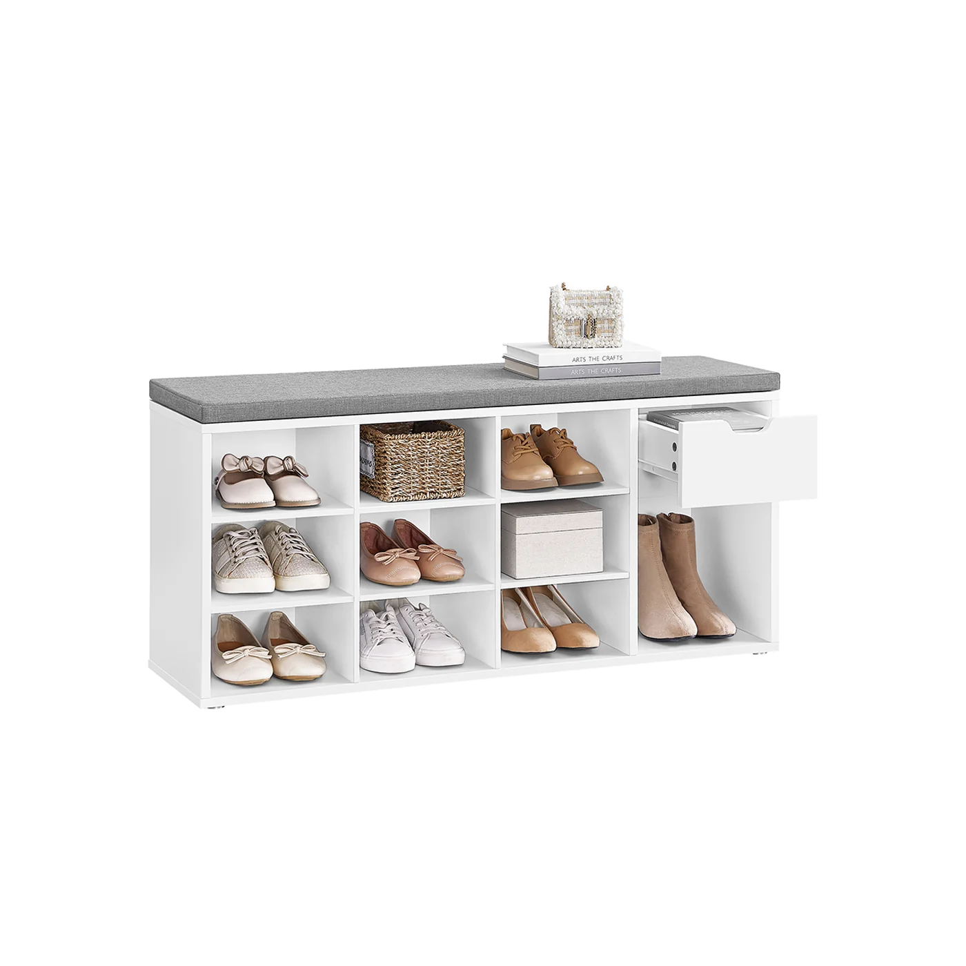 Banc à chaussures blanc