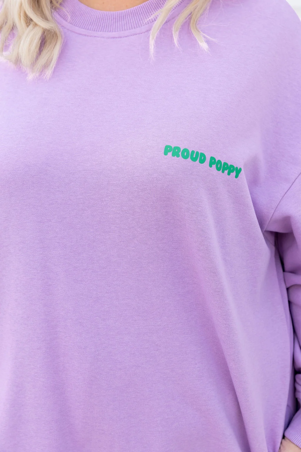 Evan Longline Sweatshirt in Good Vibes Lilac