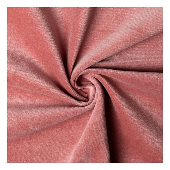 Dusty Pink Cotton Velvet Fabric?by the Metre