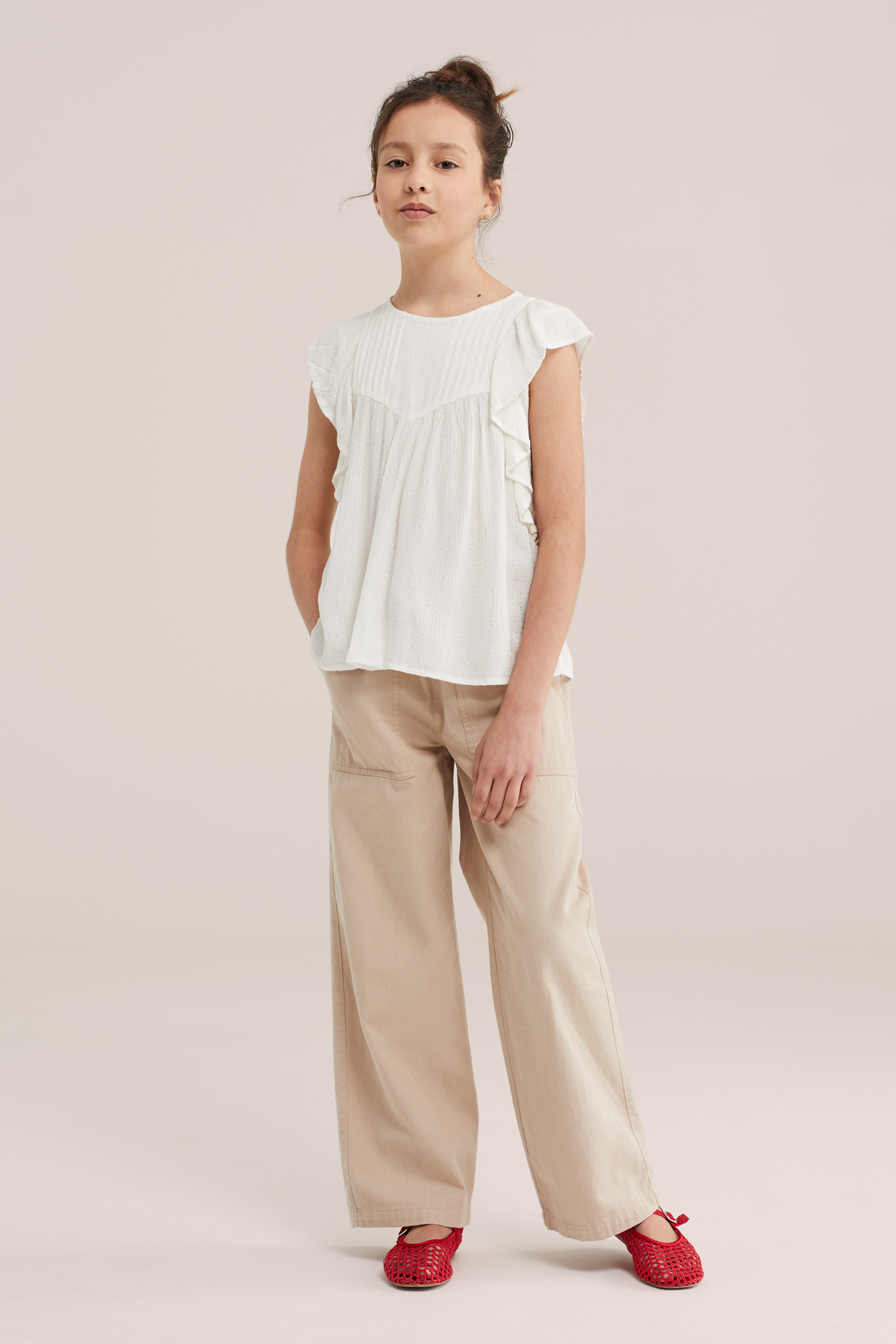 Meisjes top met glittergaren