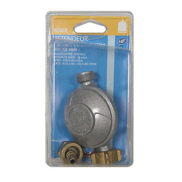 Détendeur gaz butane - ADDAX - Standard - Métal - Sécurité - Raccord M20x150
