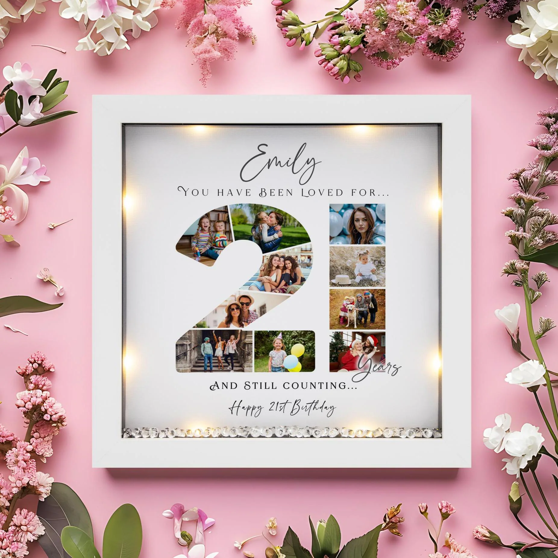 Personalised 21st birthday Frame gift, 21st birthday gift for her, 21st Milestone birthday gift, Birthday gift for Daughter, Gifts for her