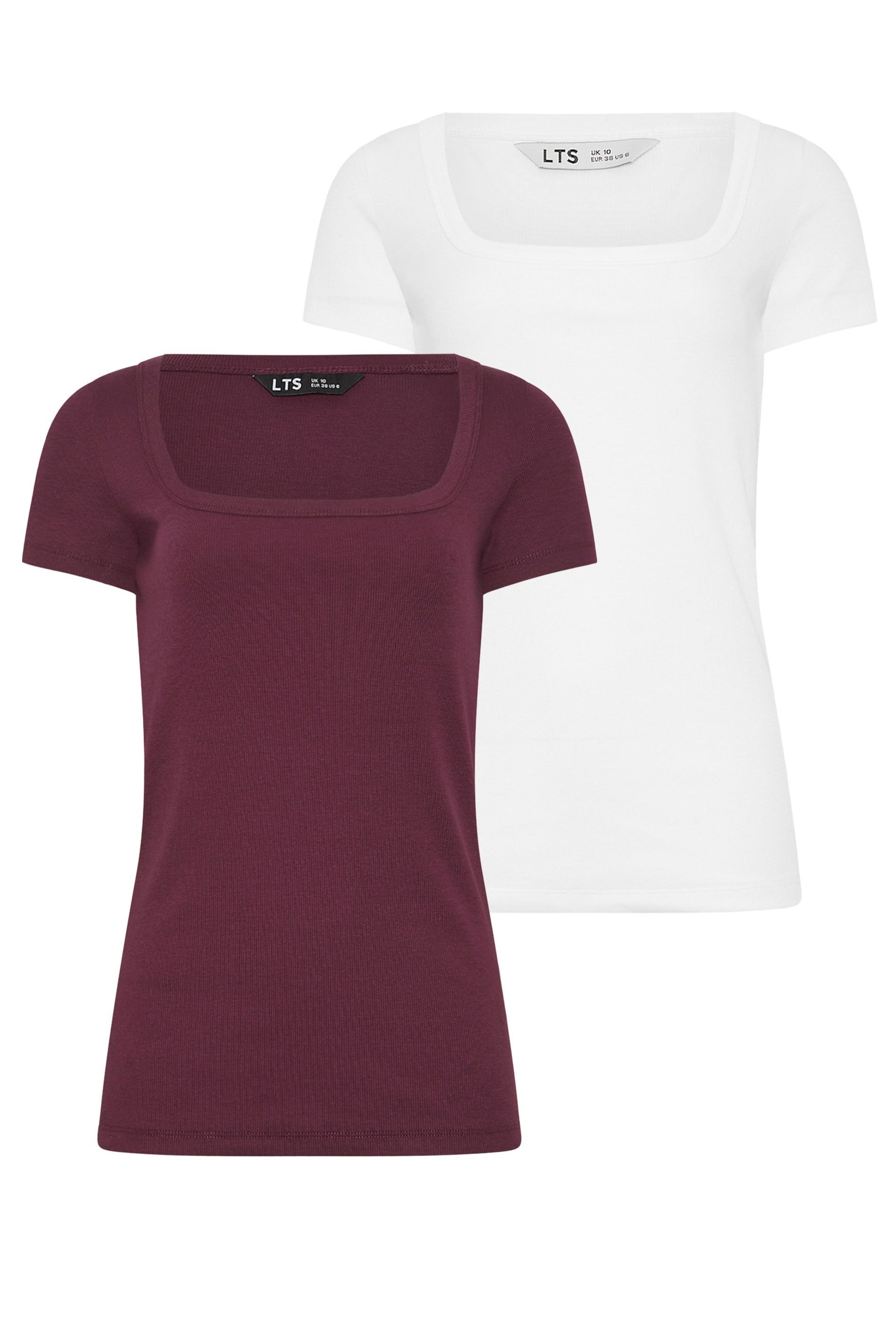 Long Tall Sally Tall 2 Pack Ribbed T-Shirts