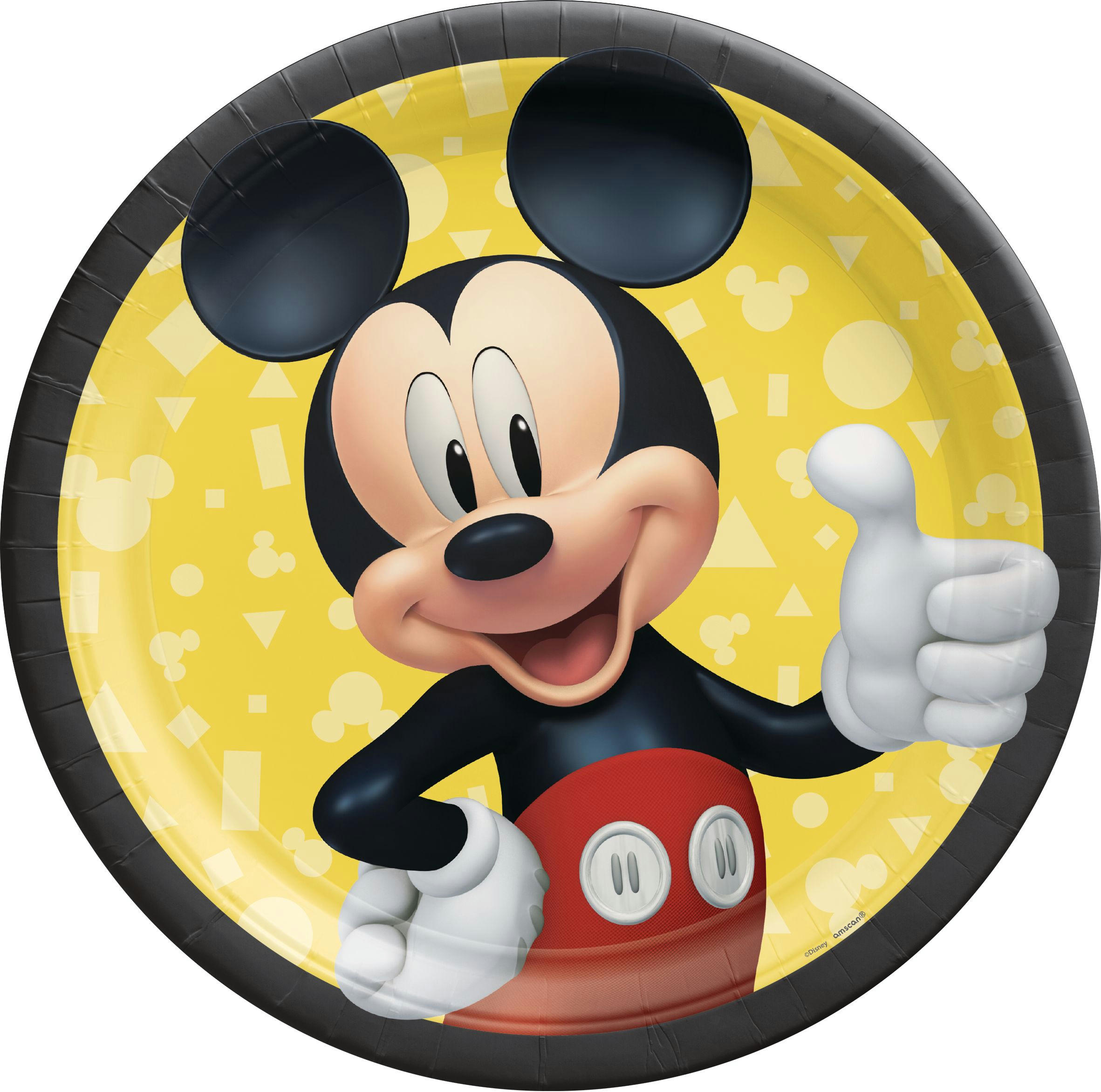 Disney Mickey Mouse Forever Birthday Party Lunch Plates, 9-in, 8-pk