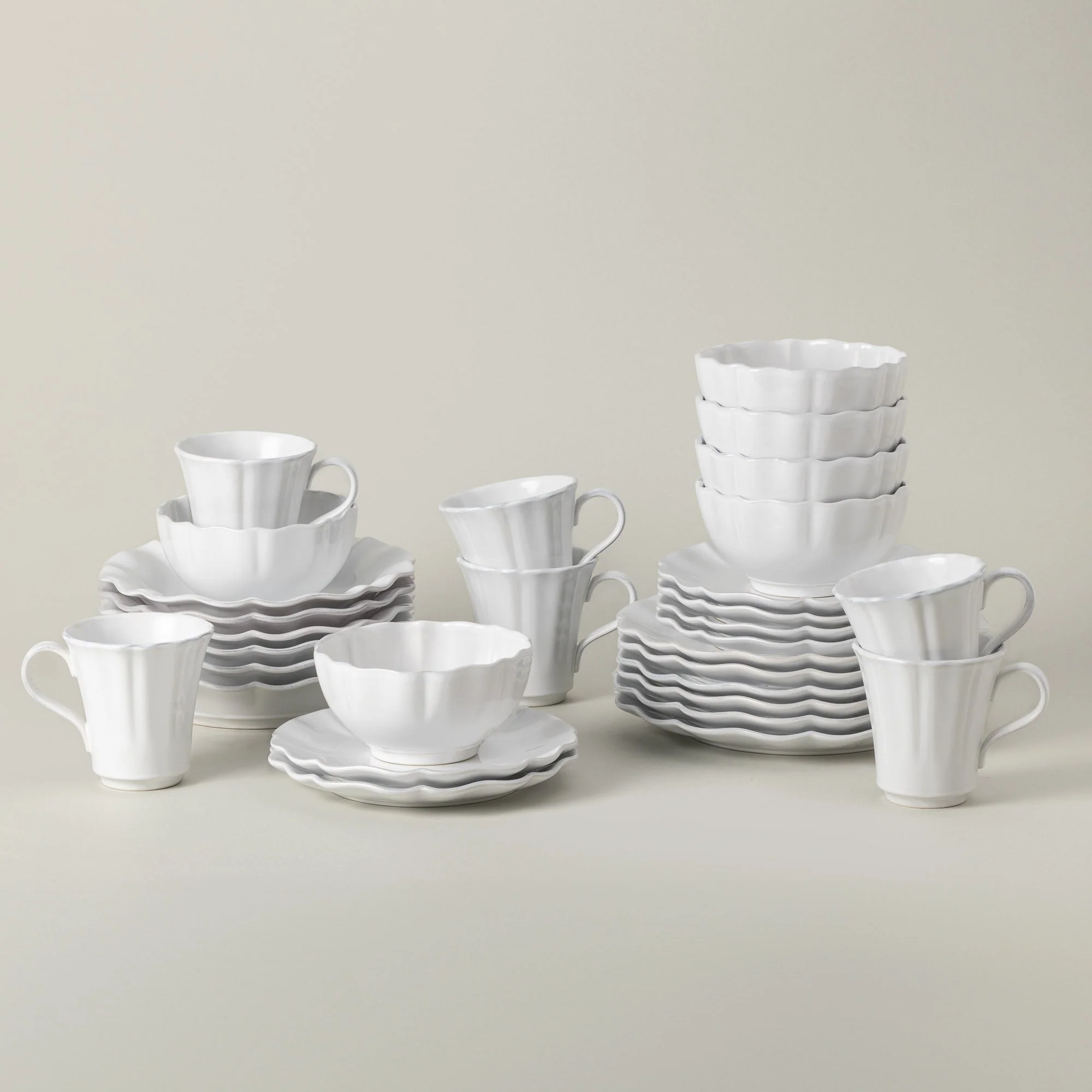30-Piece Dinnerware Set with Mug Rosa