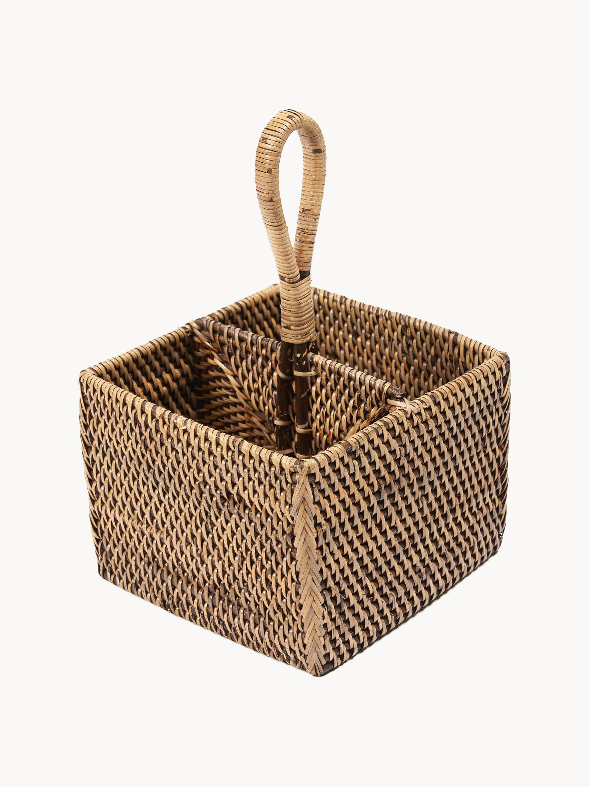 Rattan-Besteckhalter Caddy