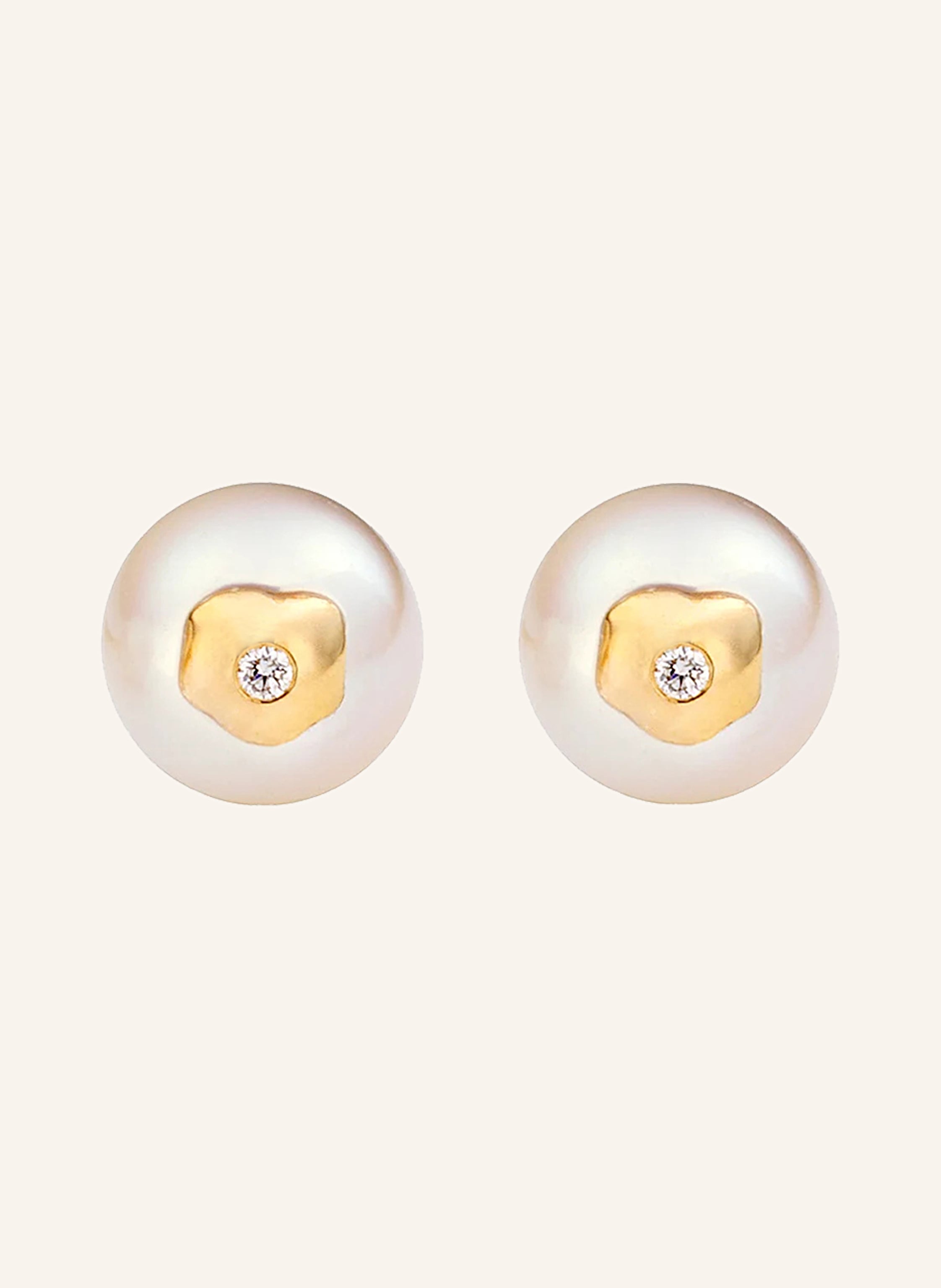 ariane ernst Ohrstecker THE "SPIEGELEI" STUDS M aus 18 Karat Gold mit Diamanten