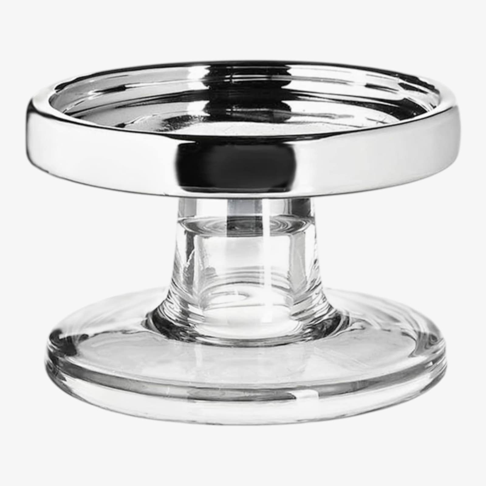 Kerzenhalter Silber, ⌀ 10 cm, H 60 mm