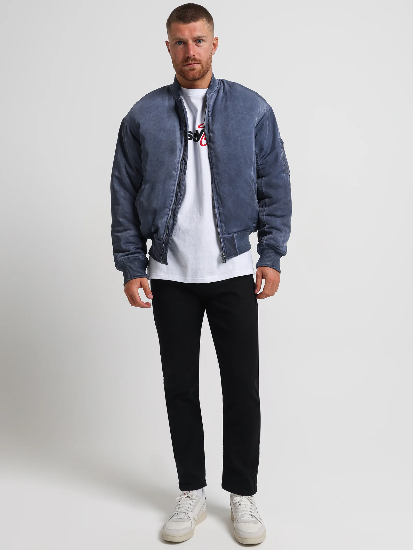 Dyed Nylon Bomber Jacket