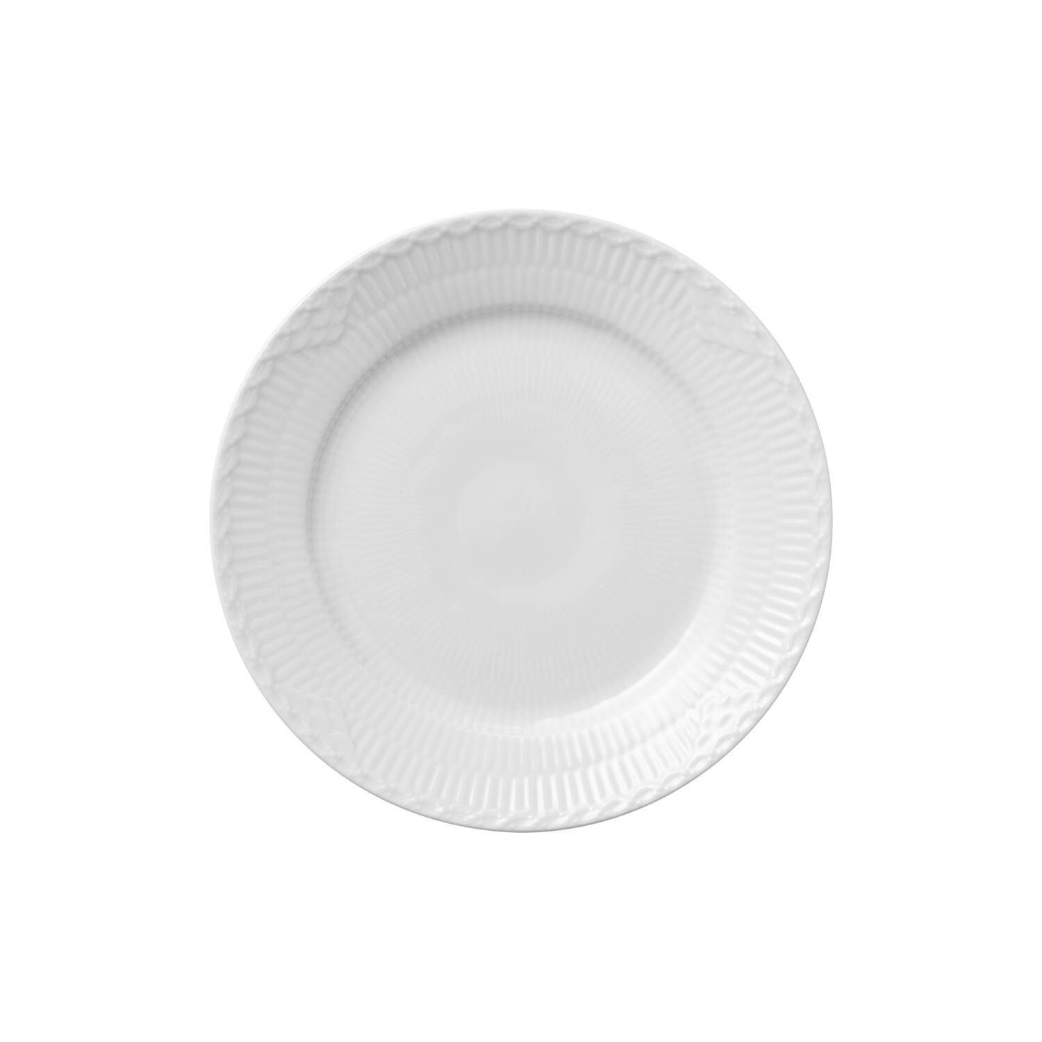 Hvid Halvblonde tallerken ø 19 cm