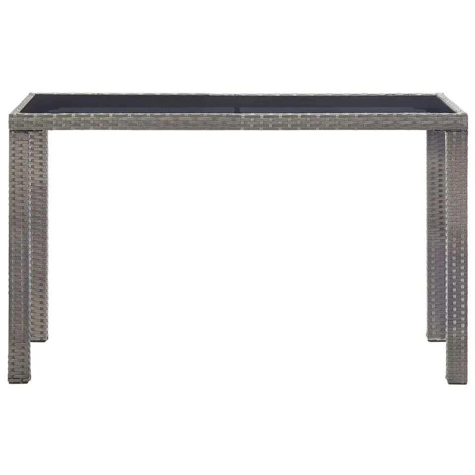 vidaXL - Buiten Eettafel - Antraciet - Poly rattan - 123 x 60 x 74 cm