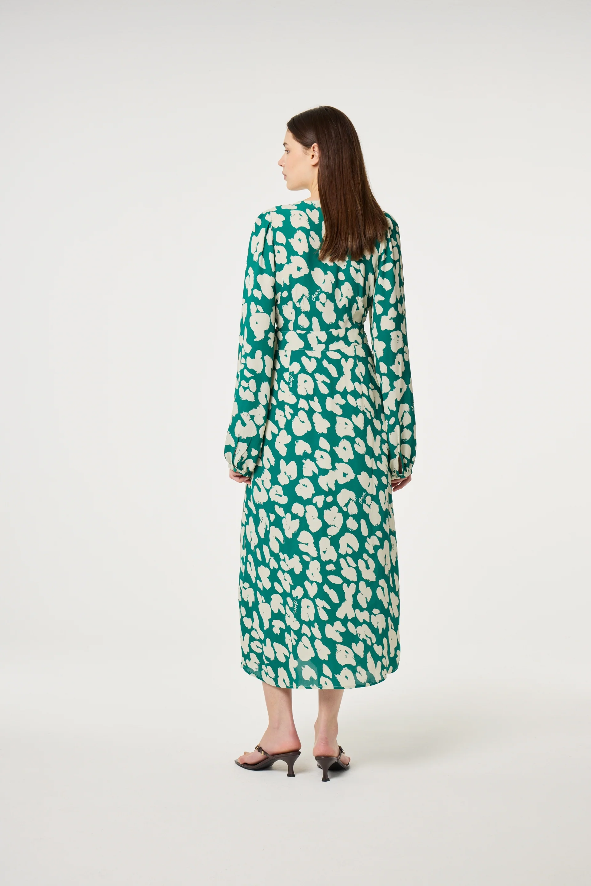 Ana Dress | Evergreen/Cosy White